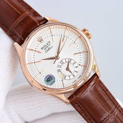 SJ Factory ROLEX Geneve Cellini Dual Time 3180 Automatic Mechanical Movement Watch